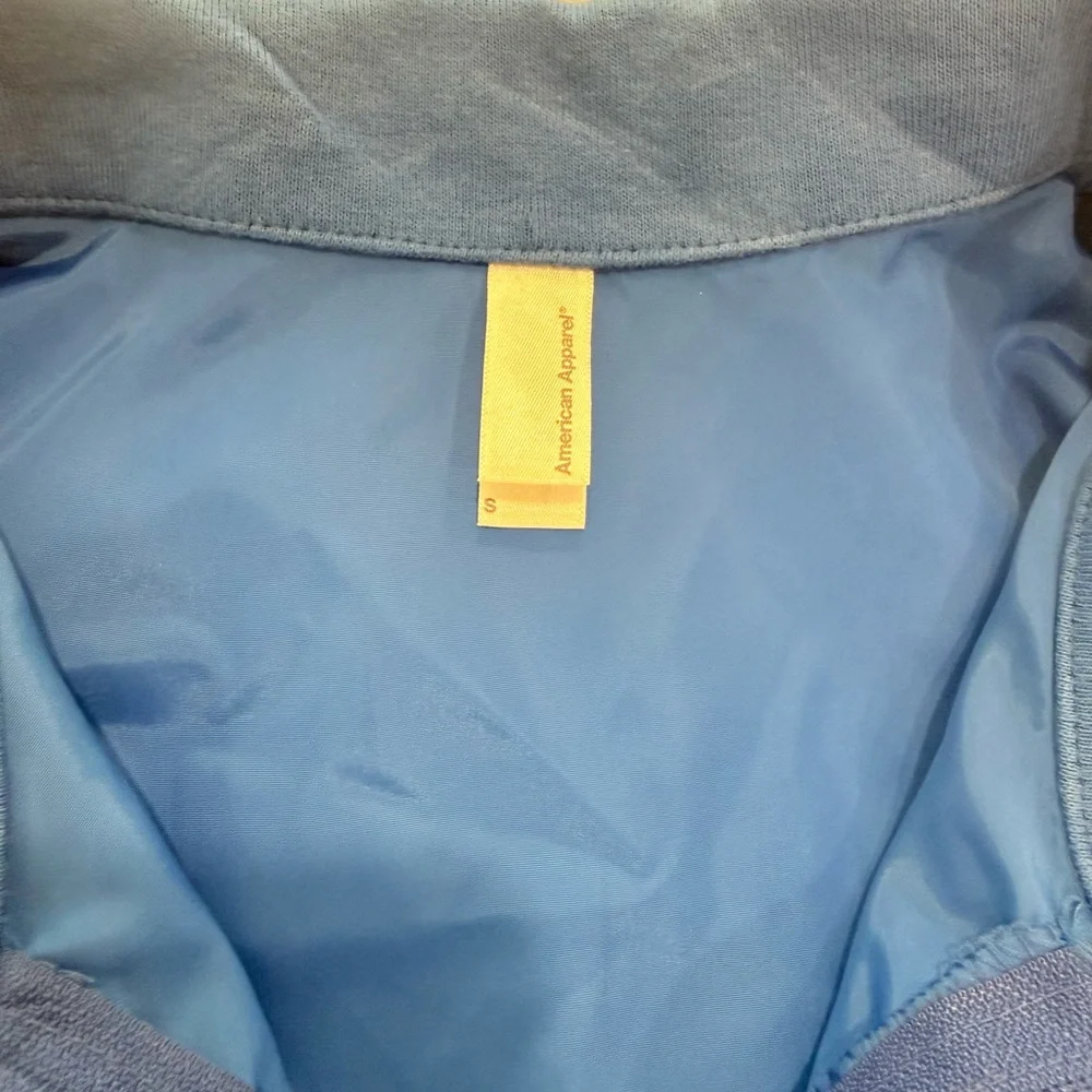 American Apparel Men's Windbreaker Jacket Blue Size‎ Medium Vintage RARE Zip up